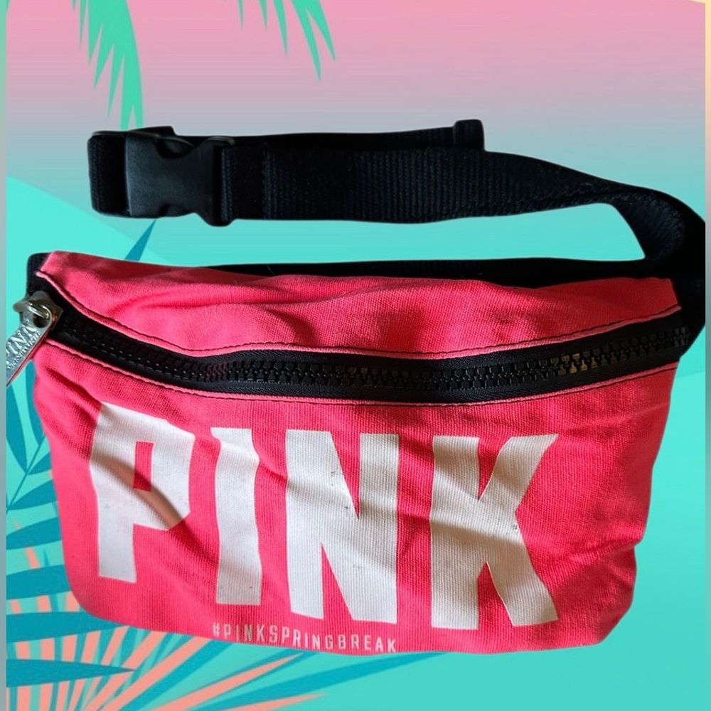 PINK Victoria’s Secret Spring Break Neon Pink Nylon Fanny Pack